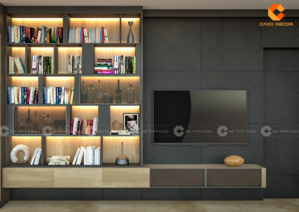 Gợi Ý Trang Trí Kệ Tivi Phòng Khách Đẹp Nhất Năm Nay 10